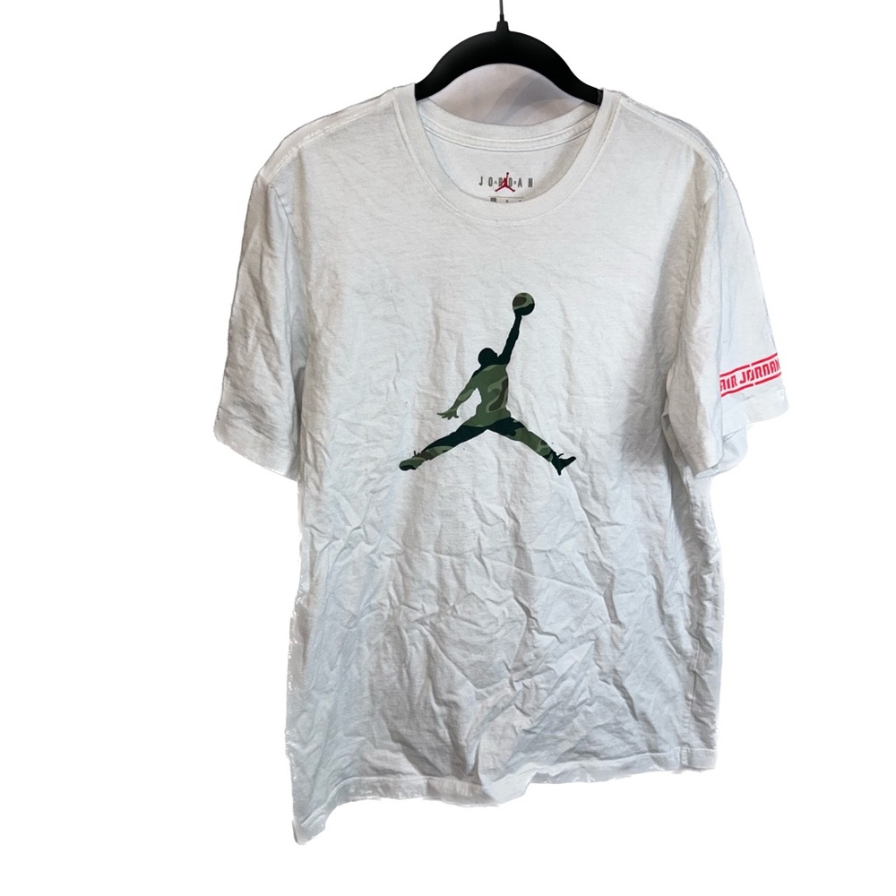 Air Jordan Shirt City of Flight Basketball Camo Pullover Short Sleeve Crew Top